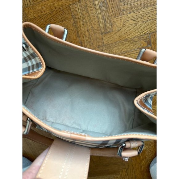 Rare Burberry Light Blue Nova Check Handle Bag Purse with COA - Picture 13 of 16